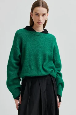 Second Female Brook Knit Drop Shoulder O-Neck 58894< Strik|Bluser & Skjorter