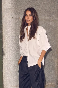 Button Sleeve Shirt HL10399*Haute L'Amitié Discount