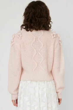 Cable Knit With Bobblestw54-3294*Stella Nova