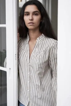 Camilla Contrast Blouse 164669*Neo Noir Clearance