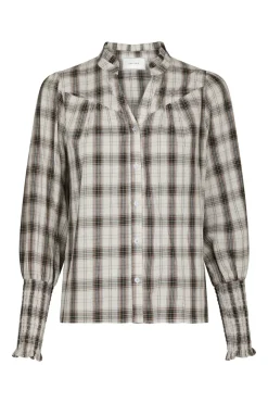 Neo Noir Camisa Big Check Blouse 166886< Bluser & Skjorter