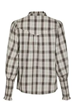 Neo Noir Camisa Big Check Blouse 166886< Bluser & Skjorter