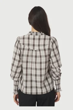Neo Noir Camisa Big Check Blouse 166886< Bluser & Skjorter