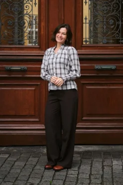 Neo Noir Camisa Big Check Blouse 166886< Bluser & Skjorter