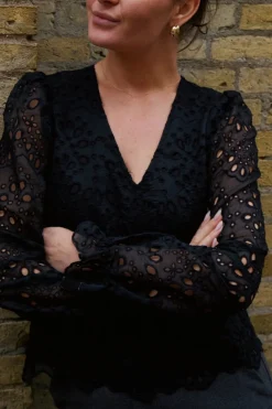 Neo Noir Candice Embroidery Blouse 163848< Bluser & Skjorter