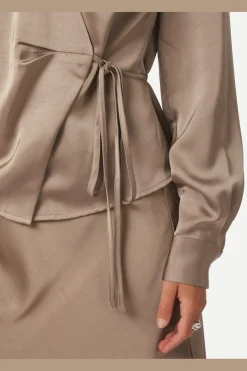 Caprina Heavy Sateen Blouse 166961*Neo Noir Hot