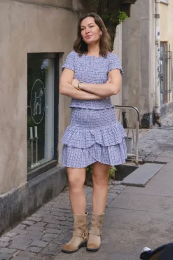 Neo Noir Carin Double Check Skirt 165124< Sæt 🛍️|Nederdele