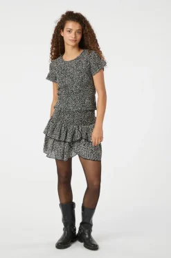 Neo Noir Carin Flower Check Skirt 164692< Nederdele