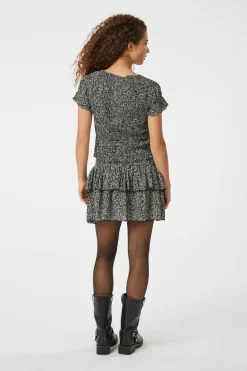 Neo Noir Carin Flower Check Skirt 164692< Nederdele