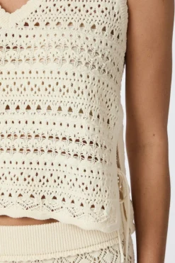 Catana Crochet Knit Top 165990*Neo Noir Best