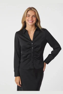 Christy Heavy Sateen Bedaz Shirt 166892*Neo Noir Discount