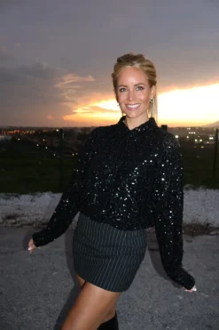 Valentin Studio Classy Sequins Shirt 163336< Bluser & Skjorter