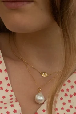 Clear Sea Necklace With Stones Goldenen*Stine A Clearance