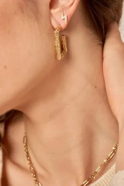 Cole Square Hoop Øreringe BM0504E0580*Mellow Moon Hot