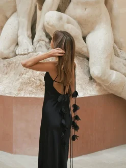 Neo Noir Colly Heavy Sateen Dress 166978< Kjoler