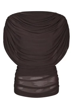 Neo Noir Cottuna Drapy Mesh Top 167205< T-Shirts & Toppe