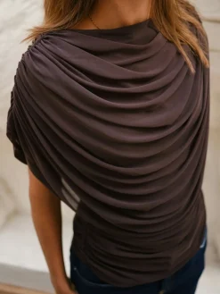 Neo Noir Cottuna Drapy Mesh Top 167205< T-Shirts & Toppe