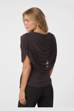 Neo Noir Cottuna Drapy Mesh Top 167205< T-Shirts & Toppe