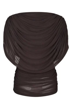 Neo Noir Cottuna Drapy Mesh Top 167205< T-Shirts & Toppe
