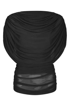 Neo Noir Cottuna Drapy Mesh Top 167205< T-Shirts & Toppe