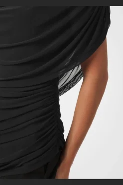 Neo Noir Cottuna Drapy Mesh Top 167205< T-Shirts & Toppe