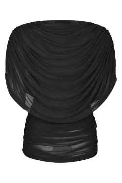 Neo Noir Cottuna Drapy Mesh Top 167205< T-Shirts & Toppe
