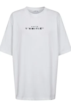 Haute L'Amitié Crew Rub Print Tee HL10385< T-Shirts & Toppe
