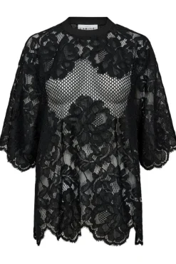 Curvey Lace Hem Tee HL10222*Haute L'Amitié Best