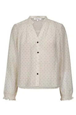Co´Couture Dallycc Dot V-Shirt 45007< Bluser & Skjorter|Ammevenligt Tøj