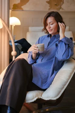 Dalma B Stripe Stone Shirt 164520*Neo Noir Outlet