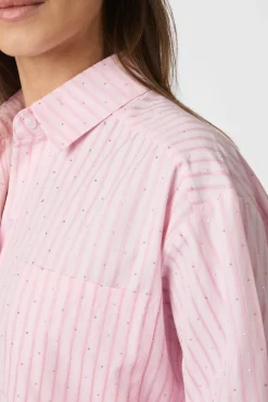 Dalma Soft Stripe Stone Shirt 166553*Neo Noir Best