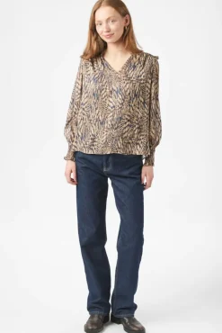 Davina Pattern Blouse 166259*Neo Noir Discount