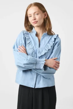 Neo Noir Degas Denim Blouse 166229< Bluser & Skjorter|Ammevenligt Tøj
