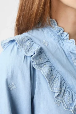 Neo Noir Degas Denim Blouse 166229< Bluser & Skjorter|Ammevenligt Tøj