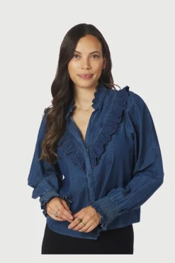 Neo Noir Degas Denim Blouse 166229< Bluser & Skjorter|Ammevenligt Tøj