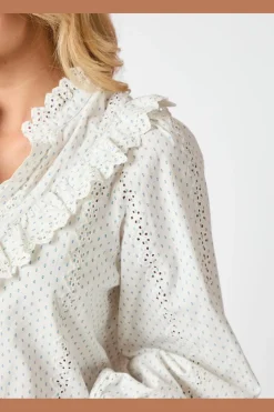 Degas Embroidery Blouse 163440*Neo Noir Clearance