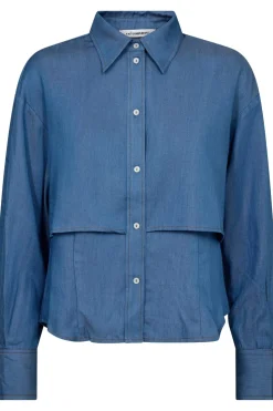 Co´Couture Denimcc Double Layer Shirt 35741< Bluser & Skjorter|Ammevenligt Tøj