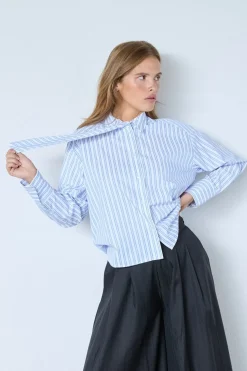 Devincc Stripe Tie Shirt 45018*Co´Couture Online