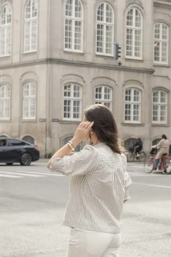 Neo Noir Diana Crepe Stripe Blouse 165203< Bluser & Skjorter