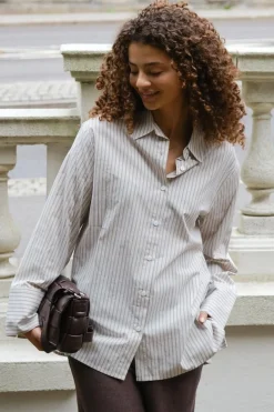 Neo Noir Dita Double Stripe Shirt 166420< Bluser & Skjorter|Ammevenligt Tøj