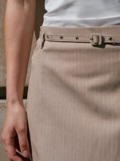 Donte Melange Pinstripe Skirt 164593*Neo Noir Hot