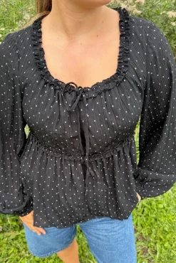 Dear Molly Dot Bow 156761C< Bluser & Skjorter