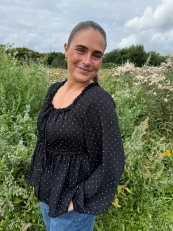 Dear Molly Dot Bow 156761C< Bluser & Skjorter