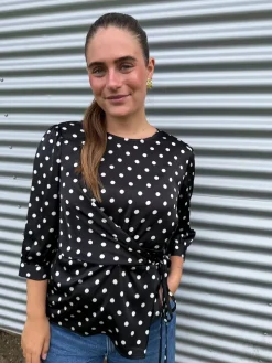 Dear Molly Dot Top 155563C< Bluser & Skjorter