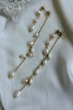 Double String Pearl Earring*Mellow Moon