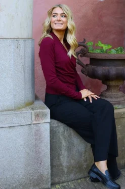 Ea Ls Wrap Blouse 22258*Liberte