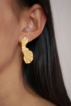 Enamel Copenhagen Earring, Big Wave< Øreringe