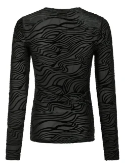 Neo Noir Ella Zebra Burnout Blouse< Bluser & Skjorter