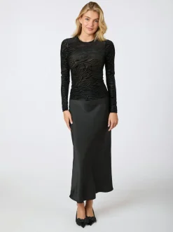 Neo Noir Ella Zebra Burnout Blouse< Bluser & Skjorter