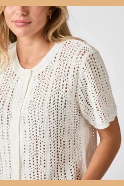 Ellen Crochet Knit Cardigan 161641*Neo Noir New